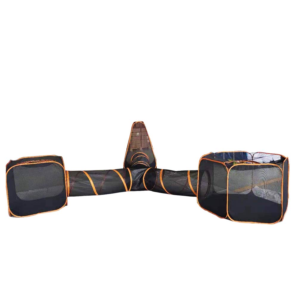 HI SUYI Portable Cat Playpen Outdoor Enclosures -4 in 1 Folding Play Tent Tunnel Cube Compound Pet House for Cat Puppy Dog Rabbit
