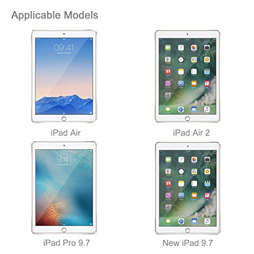 JETech iPad 2017 9.7-inch, iPad Air, iPad Air 2, iPad Pro 9.7 Tempered Glass Screen Protector Film - 0338