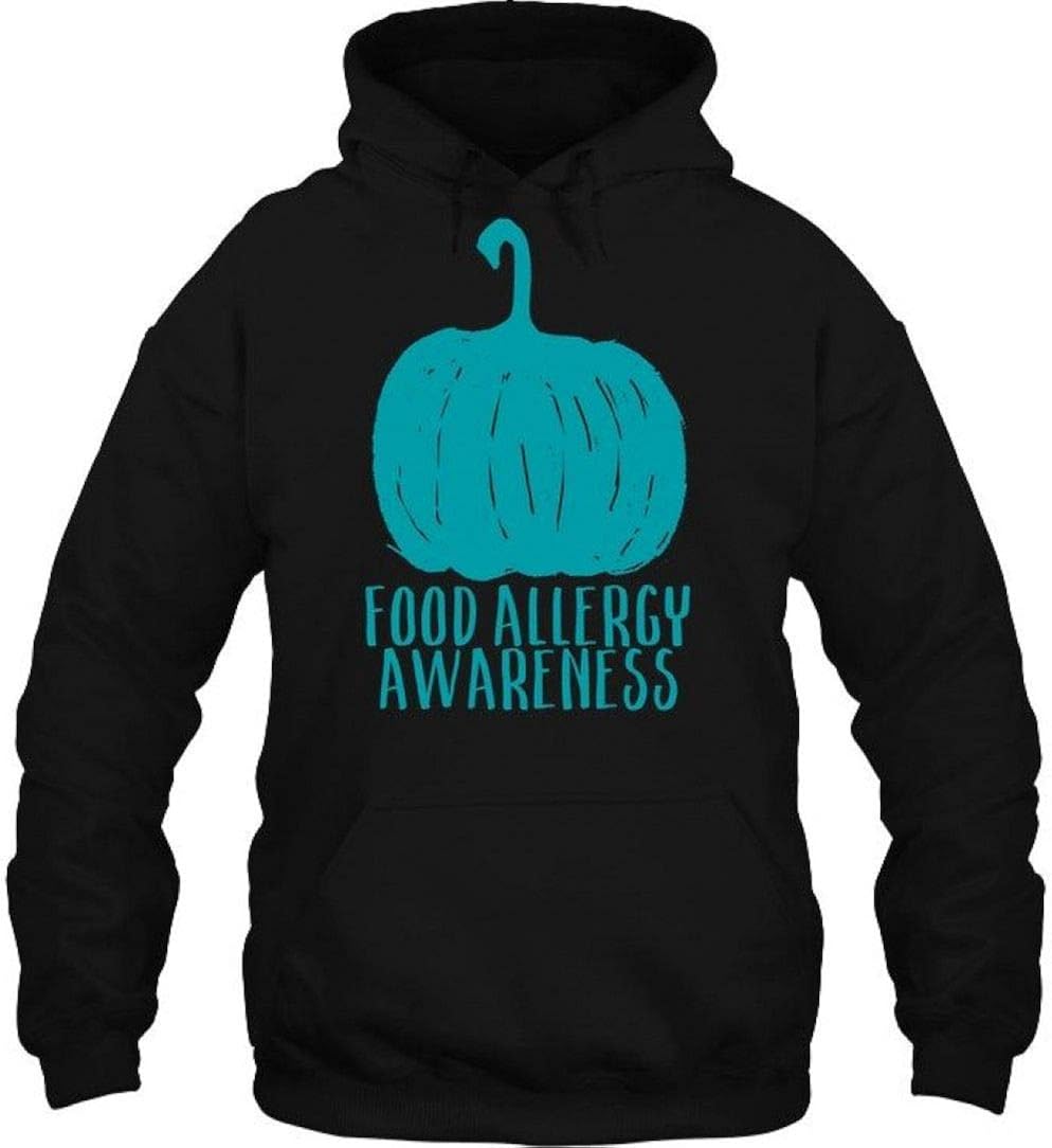 Food Allergy Awareness Tee Black Halloween Teal Pumpkin