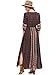 Romwe Women's Summer Casual Half Sleeve Vintage Print Split Maxi Dress Black XL