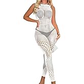 PakTin Lab Fishnet Bodysuit For Women Plus Size Body Stocking Rave Outfits One Piece Babydoll Fishnet Lingerie