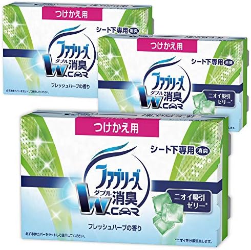 まとめ買い ファブリーズ 消臭芳香剤 置き型 車用 フレッシュハーブの香り つけかえ用 130g 3個 ファブリーズ 置き型 Amazon