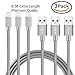 LTI-DIRECT 3 Pack Certified iPhone iPod iPad Charger Cable 8 Pin Nylon Braided Sync Charger Data Transfer For iPhone 7 7S Plus SE 6 6S Plus 5S 5C 5 iPod 5 7 iPad Pro Air Mini ( 6.5FT GRAY)
