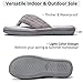 Women's Soft & Comfy Knitted Plush Fleece Lining Memory Foam Spa Thong Flip Flops House Slippers (Medium / 7-8 B(M) US, Gray)