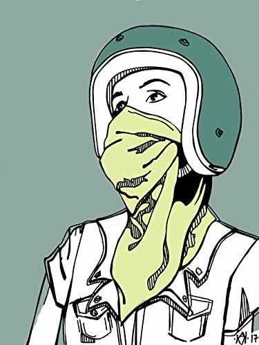 "Green Scarf" Mini Print Postcard