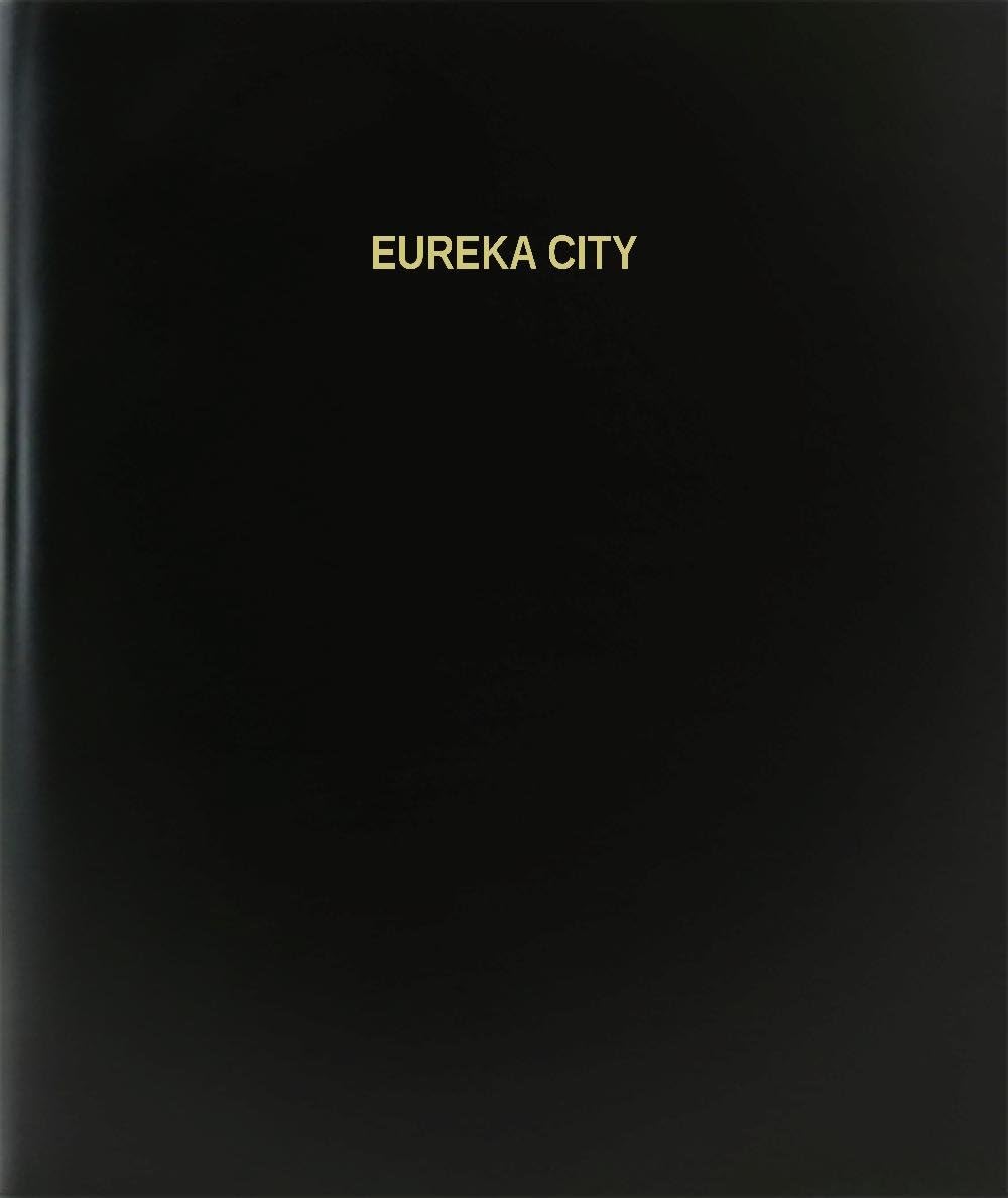 BookFactory&reg; Eureka City Log Book / Journal / Logbook - 120 Page, 8.5"x11", Black Hardbound (XLog-120-7CS-A-L-Black(Eureka City Log Book))
