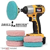 Drill Brush - Cleaning Supplies - Bathroom Accessories - Scrub Pads - Shower Cleaner - Bathtub - Bath Mat - Bathroom Sink - Scrubber - Hard Water Stain Remover - Glass Cleaner - Shower Door Cleaner