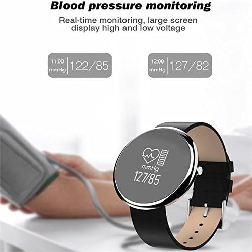 Youngband Bluetooth Watch Smart bracelet,incoming call，SMS notification，Blood pressure monitoring，Heart Rate Monitor and Pedometer for IOS and Android Device Call Alarm (Silver)