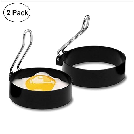 Amazon.com: 2 Pcs Stainless Steel Egg Ring Round Breakfast ...