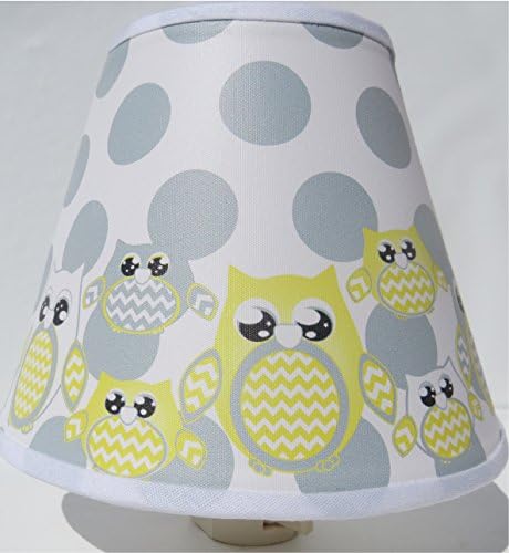 Yellow Owl Night Lights with Dots/Owl Nursery Decor