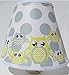 Yellow Owl Night Lights with Dots / Owl Nursery Decor