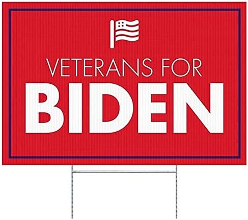 Amazon Com Greatbigcanvas 10 Pack Veterans For Biden I 27 X18 Double Sided Yard Sign With H Frame Ground Stake Garden Outdoor