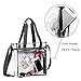 Clear Tote Bag Stadium Approved, Clear Messenger Shoulder Bag with Front Pocket and Adjustable Strap for Work, School, Concerts and Sporting Event