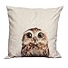 Pillow Cases,IEason Clearance Sale! Vintage Owl Cotton Linen Pillow Case Sofa Waist Throw Cushion Cover Home Decor (White)