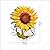 Hiquty JaoKhun STICKER 3D Wall Clock Decals Sunflower DIY Wall Sticker Home Wall Decor Gift