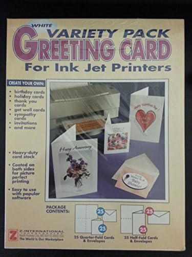 Variety Pack Greeting Card Stock for Inkjet Printers (White)