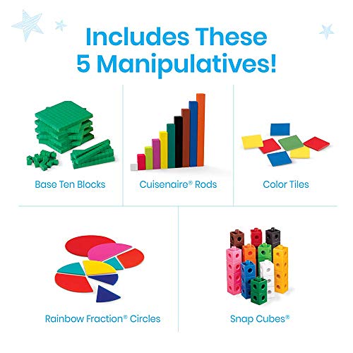 hand2mind Take Home Math Manipulatives Kit for Kids Grade 35, with