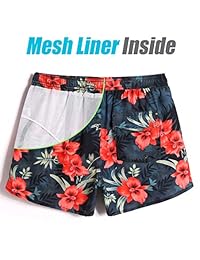 MaaMgic Bañador para hombre de los años 80 y 90 con forro de malla, secado rápido, pantalones cortos