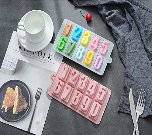 Digital Shaped Chocolate Mold Silicone Digital Mold Trays Chocolate Candy Dessert Ice Cream Mold