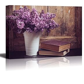 A Pot of Blooming Lavender Flowers Before a...