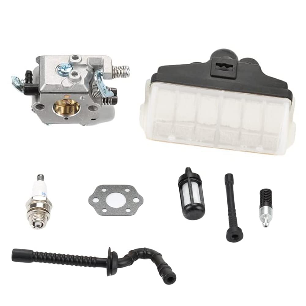 ANCLLO Carburetor Fits for 021 023 025 MS210 MS230 MS250 Fuel Line Hose Spark Plug Gasket Kit