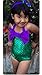 Baby Girls Mermaid Bow Squama Bikini Set Swimwear Swimsuit Bathing Suit (2-3 Years, Purple)