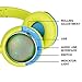 Contixo KB-300 Kid Safe Over The Ear Wireless Bluetooth LED Headphone w/Volume Limiter, Built-in Microphone, Micro SD, FM Stereo Radio (Green + Blue) - Best Gift