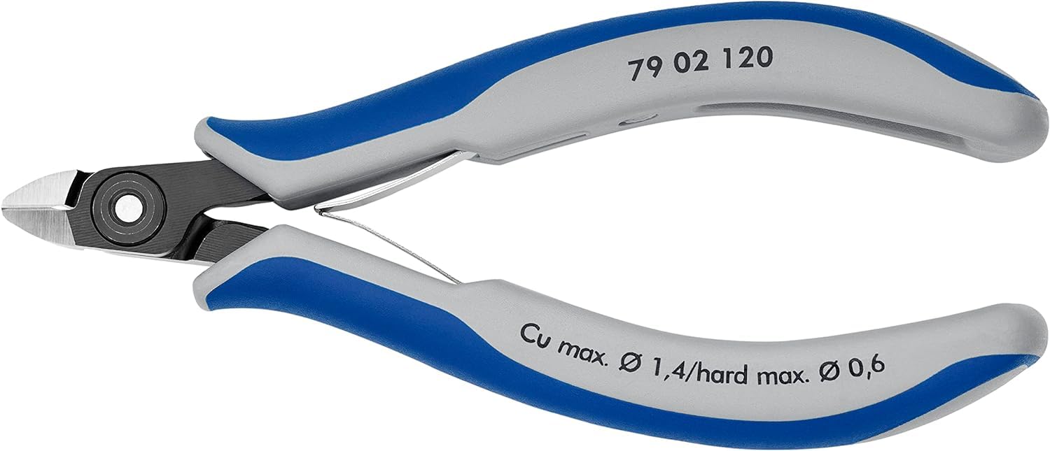 KNIPEX Precision Electronics Diagonal Cutter with Multi-Component Handles 120 mm, 79 02 120