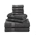 Ariv Collection Premium Bamboo Cotton 8-Piece Towel Set (2 Bath Towels 30