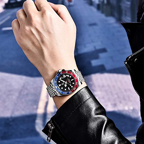 Pagani Design Men's GMT Automatic Watch Luxury Sapphire Waterproof