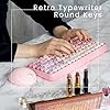 Perixx-PERIDUO-713-Wireless-24-GHz-Mini-Keyboard-and-Mouse-Combo-Retro-Round-Key-Caps-Pastel-Pink-UK-Layout Perixx PERIDUO-713 Wireless 2.4 GHz Cute Keyboard and Mouse Combo, Retro Round Key Caps, UK Layout, Pastel Pink