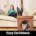 Cat Condo Pet Cube (15x15x15) - Cat House Pet Bed Hideaway for Your Kitty's Privacy and Entertainment! Durable, Washable, Easy to Clean & Non-Toxic Cat Bed - Large 8.5