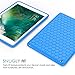 MoKo Fit iPad 9.7 5th/6th Generation - [Honey Comb Series] Light Weight Shock Proof Soft Silicone Back Cover [Kids Friendly] Compatible with Apple iPad 9.7 Inch 2018/2017, Blue