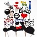 OliaDesign 31 Pcs Photo Booth Props DIY Kit for Wedding Reunions Birthdays Photobooth Dress-up Accessories and Party Favor