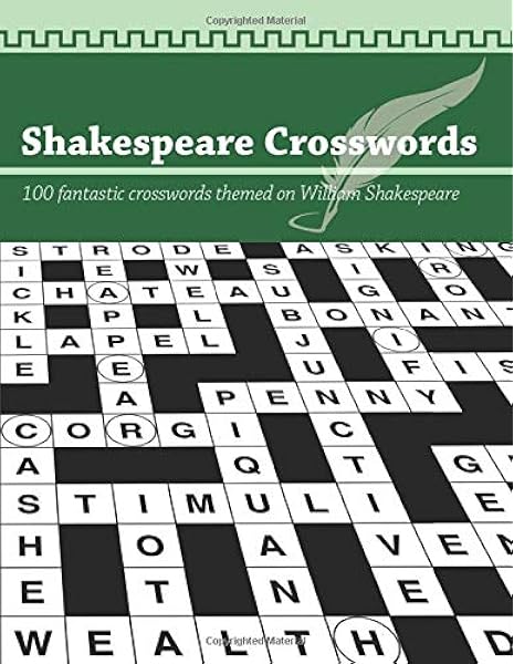 Shakespeare Crosswords 100 Fantastic Crosswords Themed On William Shakespeare Media Clarity 9798645321208 Amazon Com Books