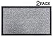 IRONGATE Front Doormat - 2 Pack Indoor Outdoor Welcome Mat - Low Profile Front Door Mat - Durable Rubber Backed Non Slip Floor Mat - High Traffic Area Entryway Mat - Easy Clean - 18 x 30 - Black Grey