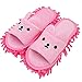 Selric Bear Super Chenille Microfiber Washable Mop Slippers Shoes for Women, Floor Dust Dirt Hair Cleaner, Multi-sizes Multi-Colors Available 9 7/9 Inches Size:5.5-8.5.
