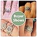 Newshe Wedding Rings for Women Engagement Set 925 Sterling Silver 2ct Round White AAA Cz Size 5-12