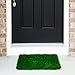 ZestyNest Artificial Grass Doormat with SmartDrain Technology - Welcome Door Mat for Entrance Way & Porch- Outdoors and Indoors (24X18 Inches)