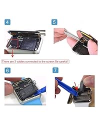 GoodFixer   Batería de repuesto para Apple con kit completo de herramientas de reparación, 0 ciclos, batería de iones de litio 38mm