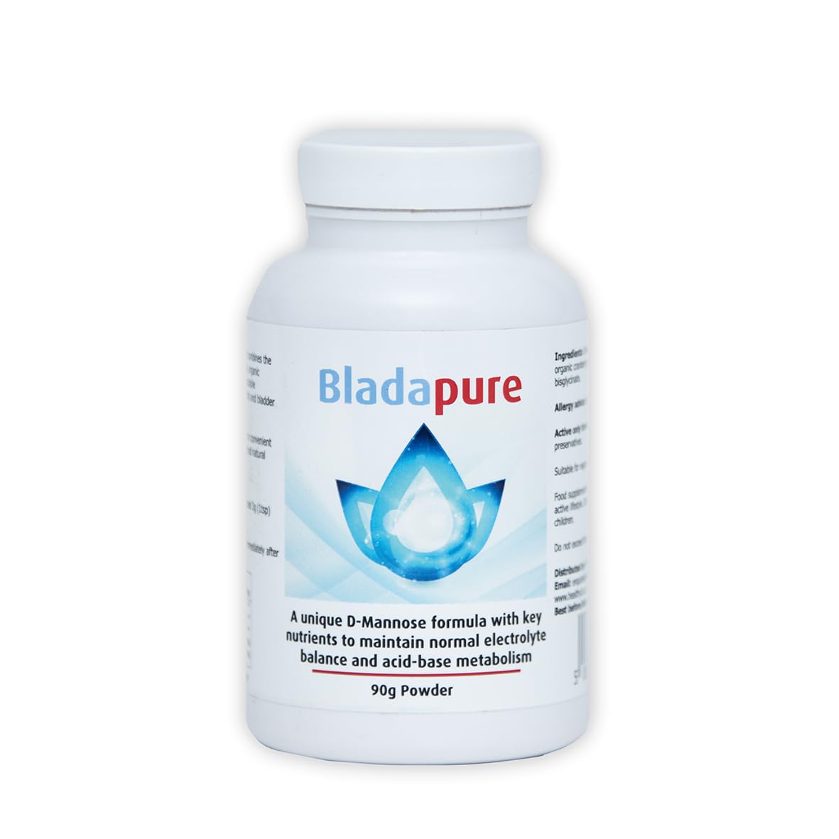 D-Mannose High Strength Supplement 90g Powder by Bladapure ® for Treatment of Urinary Tract Infections Vegan All Natural Ingredients