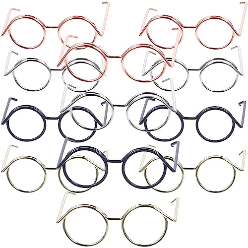 NUOBESTY 20pcs Mini Glasses Doll Dress Up Accessories - Tiny Eyeglasses & Glasses for Mini Dolls