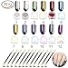 Travelmall 12 Box Sets Shinning Mirror Chrome Refective Nail Glitter Powder Magic Mirror Nail Art Decoration with Free Nail Brushes (12 colors)