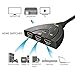 HDMI Switch, Mifine 3-Port 3 in 1 Out HDMI Switch with Pigtail Cable Support 4K x 2K @30Hz 3D 1080P for Television/Chromecast Stick/Fire TV / Xbox360 / PS3