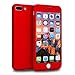 SenseValue hui-377 iPhone 8 Plus, iPhone 7 Plus Case, New 360 Full Body Protection Hard Slim Case Coated Non Slip Matte Surface with Tempered Glass Screen Protector for Apple iPhone 7 Plus, iPhone 8 Plus(Red)