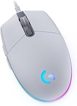 Logitech G203 Lightsync Gaming Mouse 8000 DPI 6 Programmable Buttons White