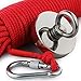 Super Strong Neodymium Fishing Magnet, 400 lbs(181KG) Pulling Force Rare Earth Magnets, Strong Retrieval Magnet N52 Neodymium Magnets with 20m (65 Foot) Durable Rope and Protective Gloves