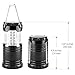 Everyday Essentials 4 Pack Ultra Bright LED Collapsible Water Resistant Camping Lantern Flashlights [NEWEST VERSION] (Black 4-Count)
