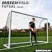 QUICKPLAY PRO Match-Fold Soccer Goal 3 x 2M / 10 x 6.5' with Carry Bag [Single Goal] Professional Quality Fast Set-Up Soccer Goal, Folds Flat for Shared Spaces