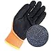 Better Grip Safety Winter Insulated Double Lining Rubber Coated Work Gloves, 3 Pairs/ Pack (Large, Hi-Vis Orange)
